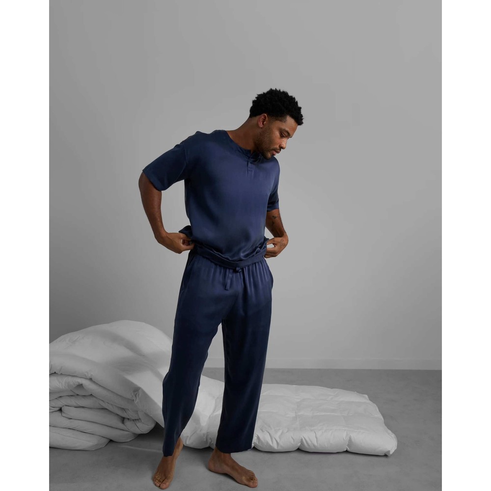 Lunya Washable Silk Jogger Pants Blue Medium New Without Tags